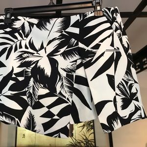 Express tropical print skort